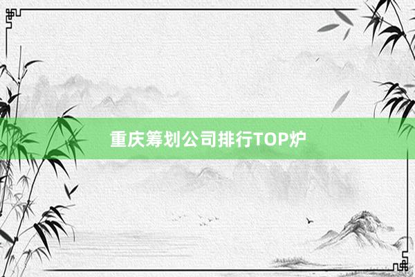 重庆筹划公司排行TOP炉